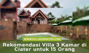 Harga Rekomendasi Villa 3 Kamar di Ciater untuk 15 Orang